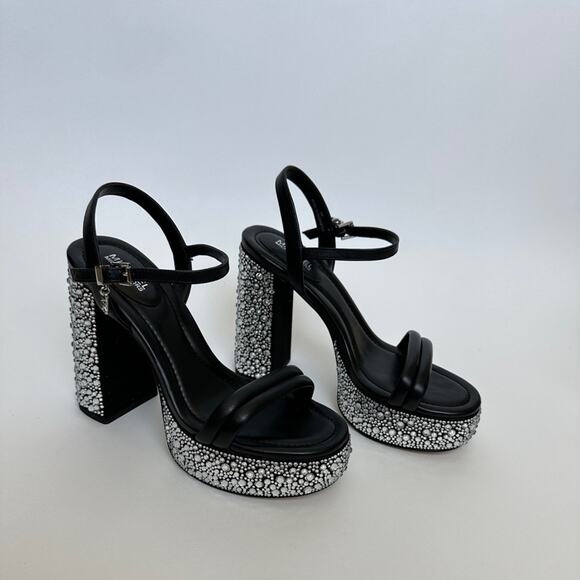 Michael kors Laci Embellished Leather Platform Sandal size 6 - Picture 2 of 16
